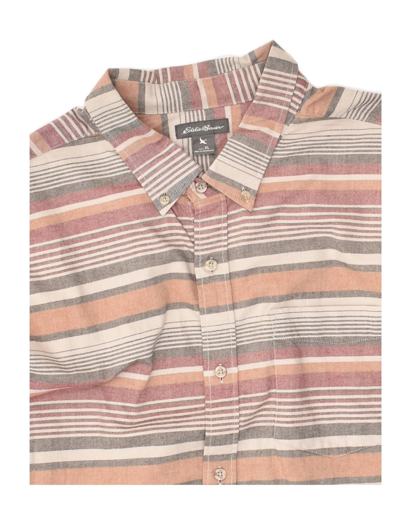 EDDIE BAUER Mens Shirt XL Grey Striped Cotton | Vintage Eddie Bauer | Thrift | Second-Hand Eddie Bauer | Used Clothing | Messina Hembry 