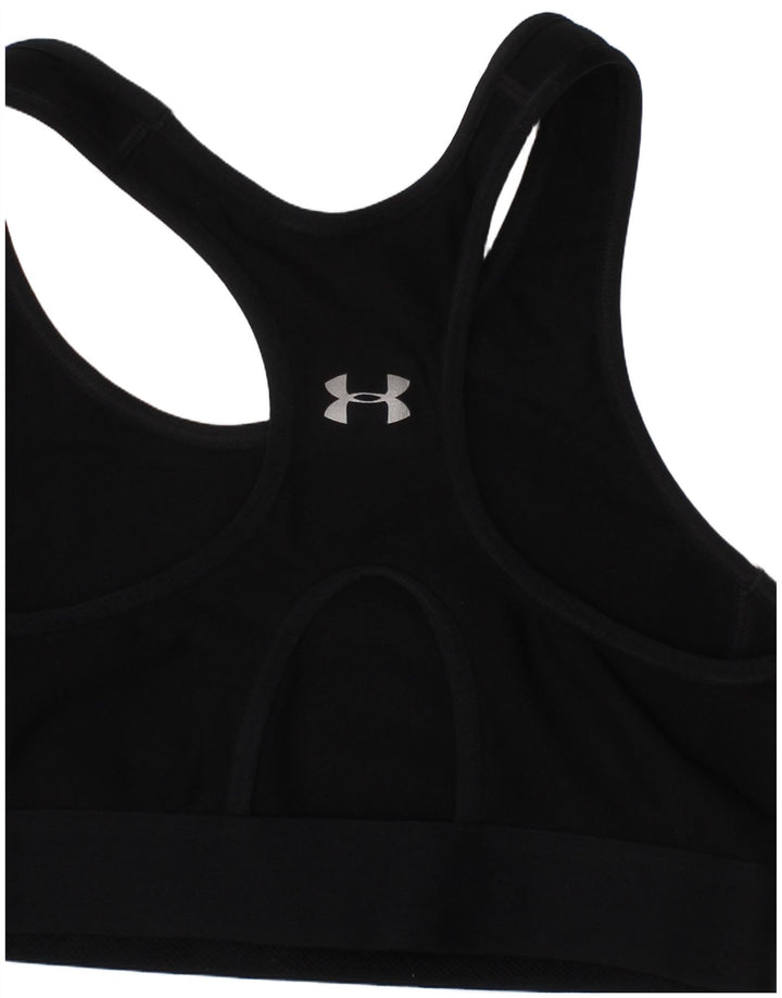 Under Armour Womens Graphic Sport Bra Top Small Black Polyester Sports