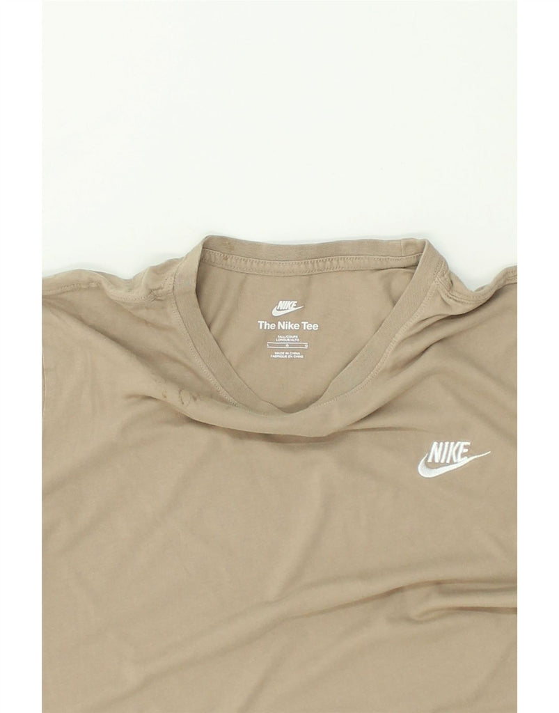 NIKE Mens The Nike Tee T-Shirt Top Large Beige Cotton | Vintage Nike | Thrift | Second-Hand Nike | Used Clothing | Messina Hembry 