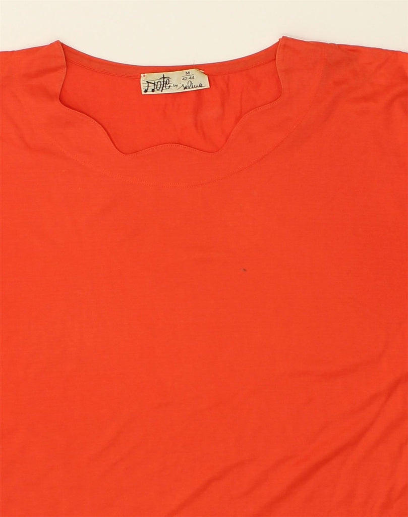 VINTAGE Womens T-Shirt Top IT 42-44 Medium Orange Cotton | Vintage Vintage | Thrift | Second-Hand Vintage | Used Clothing | Messina Hembry 