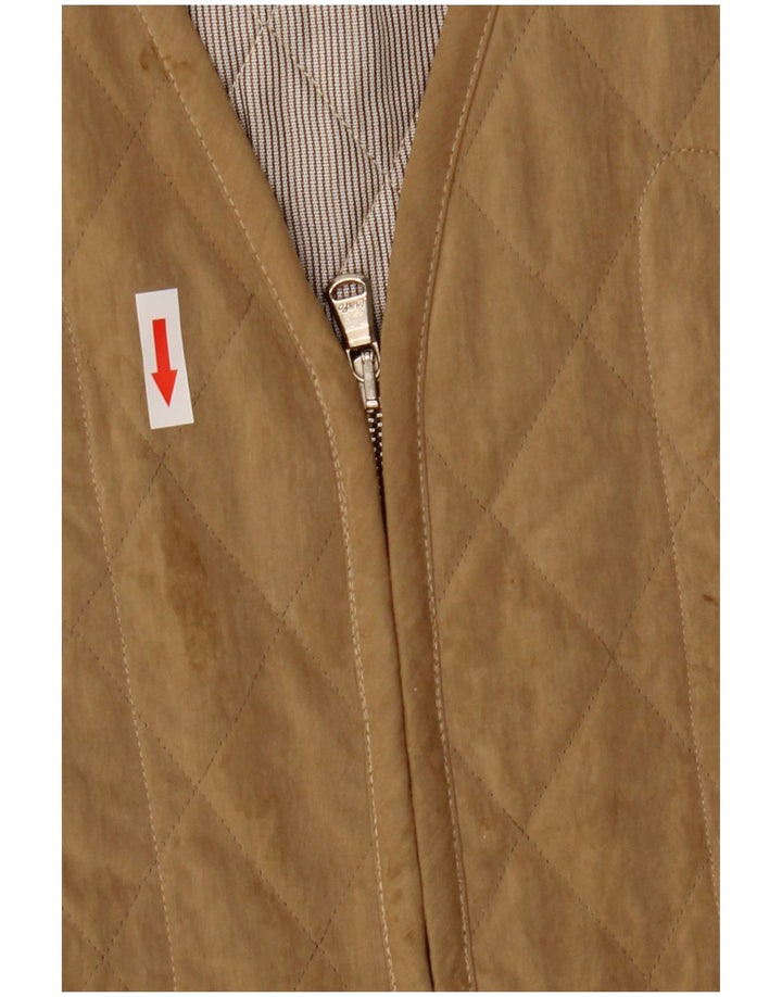 Allegri Womens Quilted Gilet UK 14 Medium Beige