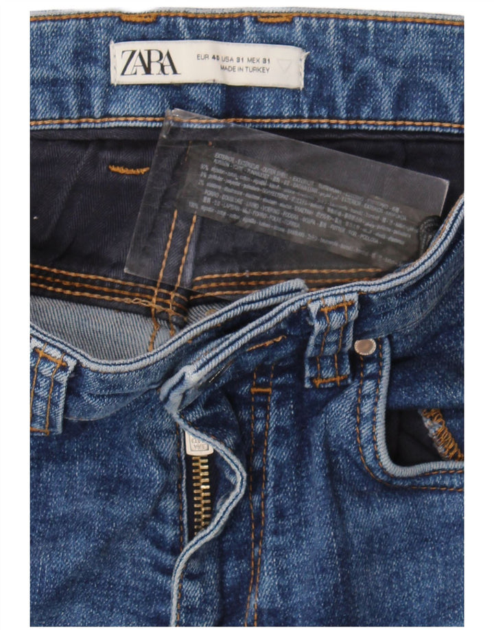 Zara Mens Slim Jeans EU 40 Medium W31 L30 Blue Cotton