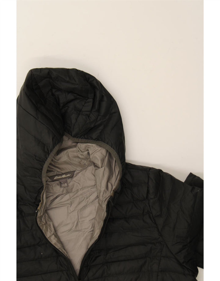 EDDIE BAUER Womens Hooded Padded Coat UK 18 XL Black Polyester Vintage Eddie Bauer and Second-Hand Eddie Bauer from Messina Hembry 