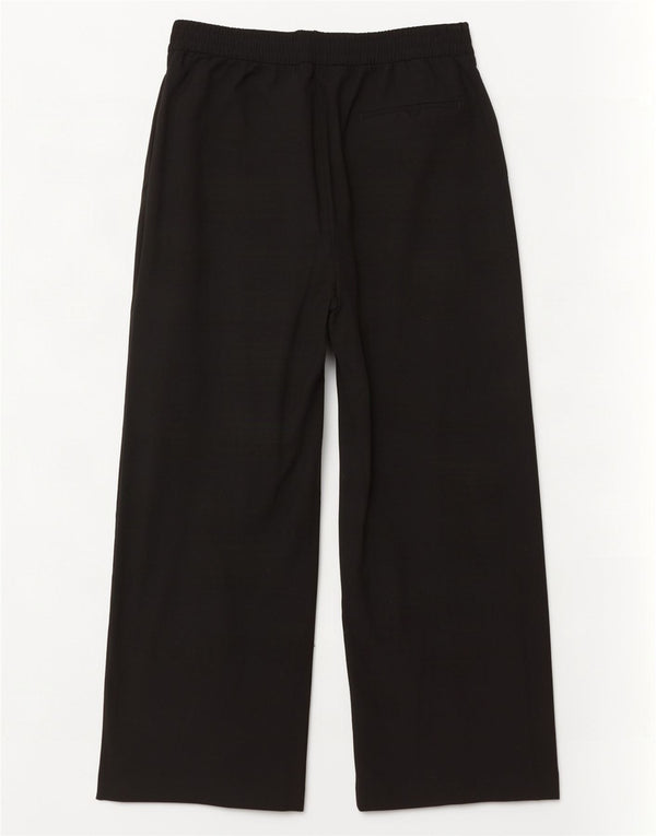 Marks & Spencer Womens Wide Leg Casual Trousers UK 18 XL W36 L29 Black