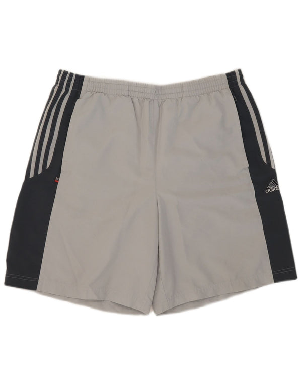 Adidas Mens Sport Shorts Large  Grey Colourblock Cotton
