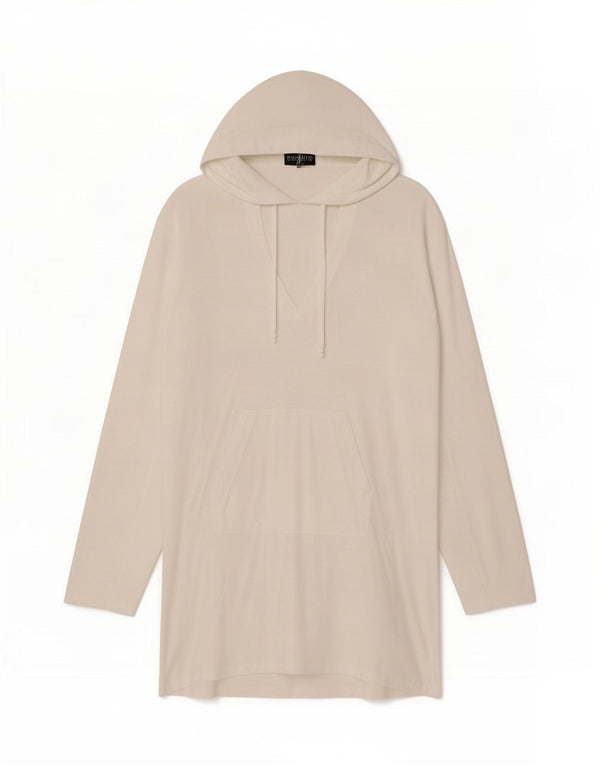 Tommy Hilfiger Womens Hoodie Dress UK 14 Medium White Cotton