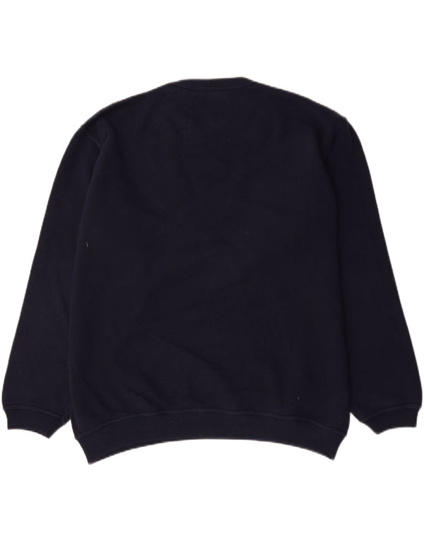 Champion Mens Graphic Sweatshirt Jumper Large Navy Blue Cotton