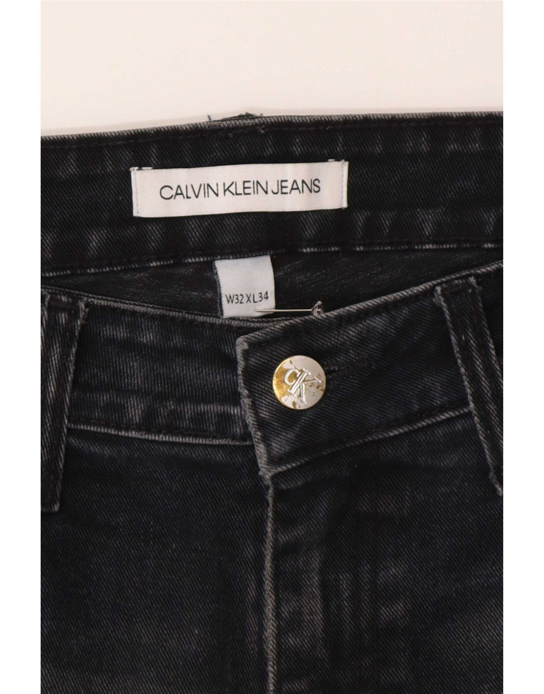 Calvin Klein Mens Straight Jeans W32 L26 Navy Blue