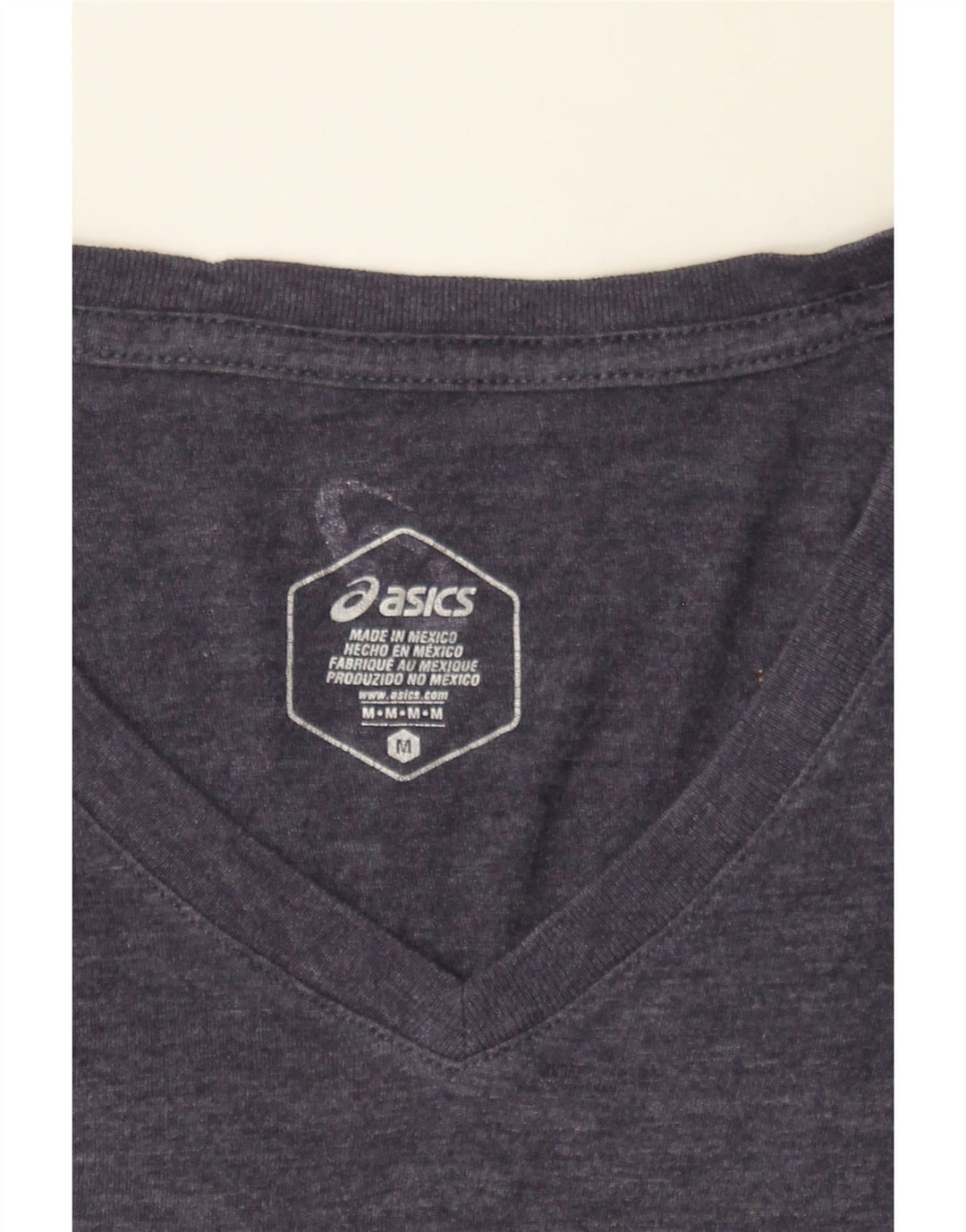 ASICS Mens Graphic T-Shirt Top Medium Blue Cotton Vintage Asics and Second-Hand Asics from Messina Hembry 