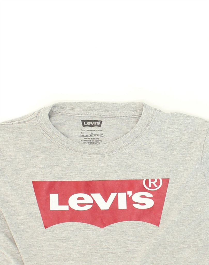 LEVI'S Boys Graphic T-Shirt Top 10-11 Years Medium Grey Cotton | Vintage Levi's | Thrift | Second-Hand Levi's | Used Clothing | Messina Hembry 