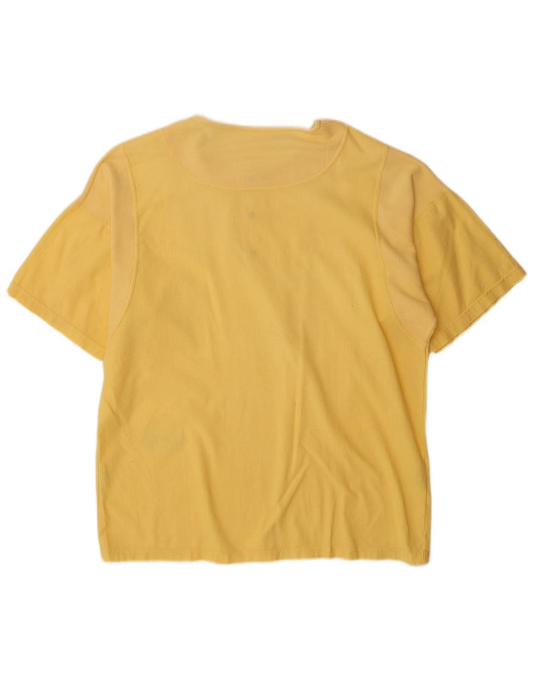 Portobello’s Mens Short Sleeve Pullover Shirt Large Yellow Cotton
