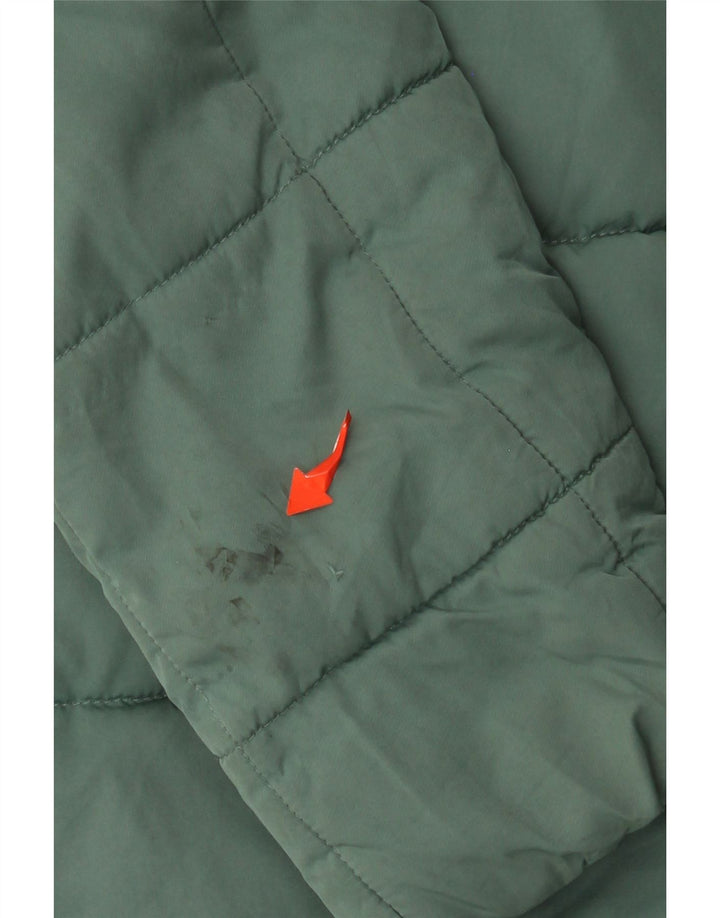 FAT FACE Womens Oversized Padded Jacket UK 6 XS Green Polyester