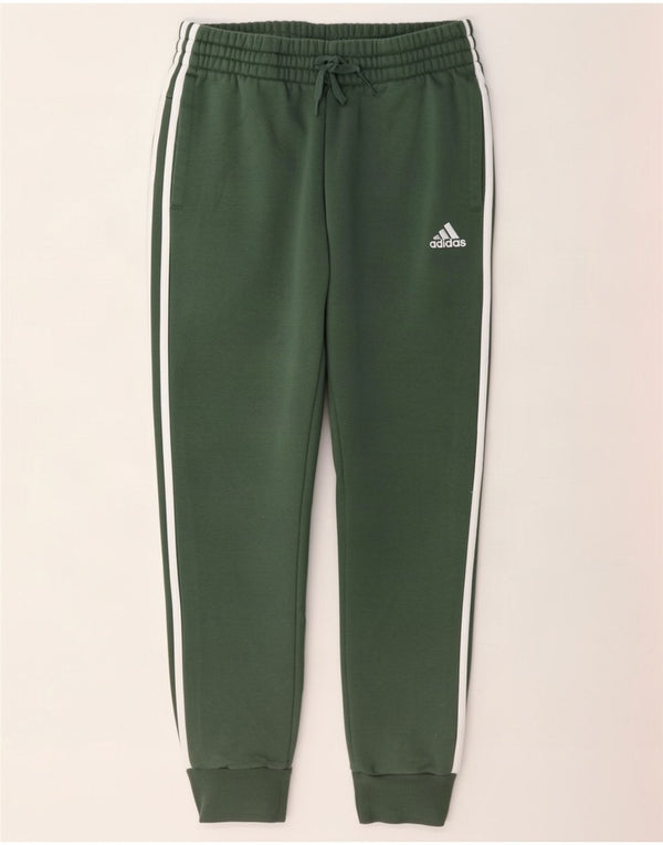 Adidas Womens Tracksuit Trousers Joggers UK 12/14 Medium Green Cotton