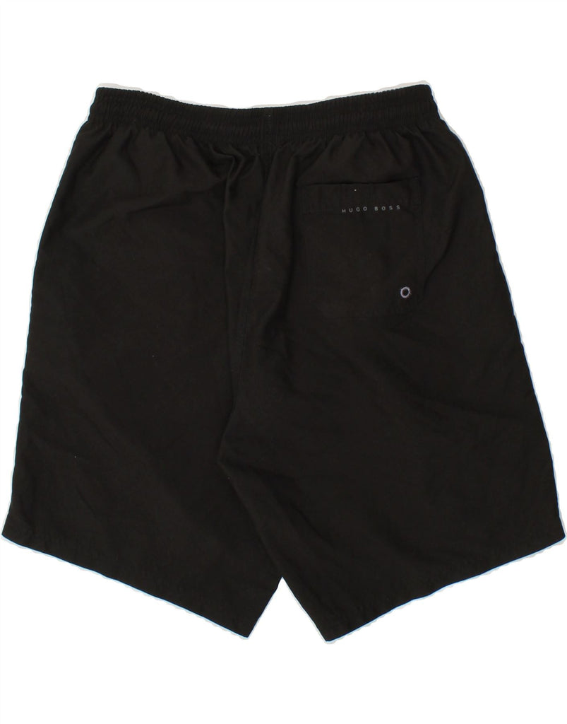 HUGO BOSS Mens Sport Shorts Medium Black Polyester | Vintage Hugo Boss | Thrift | Second-Hand Hugo Boss | Used Clothing | Messina Hembry 