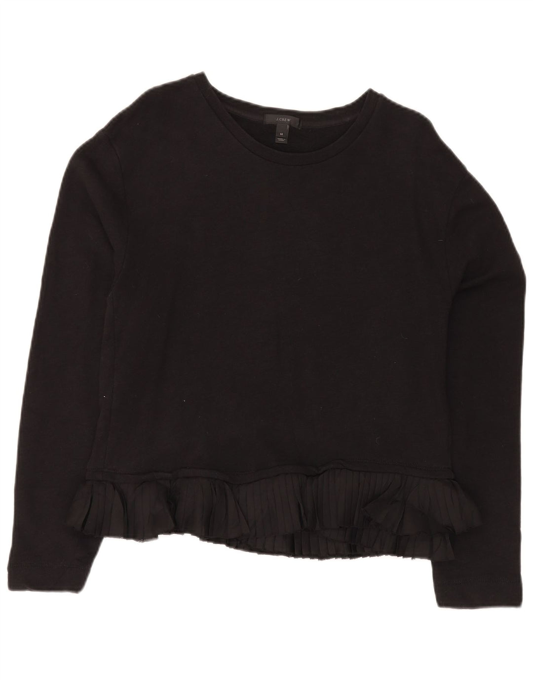 J. CREW Womens Sweatshirt Jumper UK 14 Medium Black Cotton