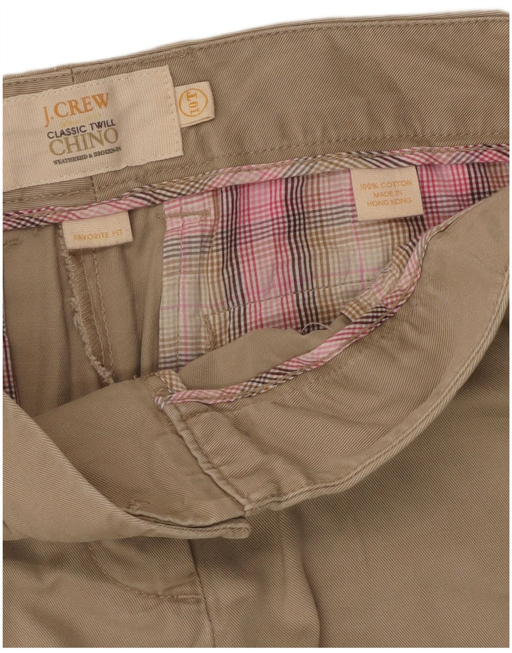J. Crew Womens Classic Twill Chino Trousers US 10 Large W36 L33 Beige