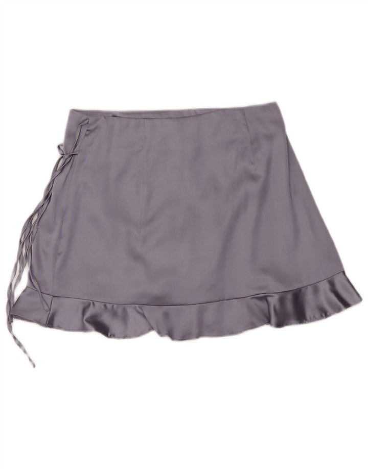 Topshop Womens Mini Wrap Skirt UK 12 Medium W30  Purple Polyester