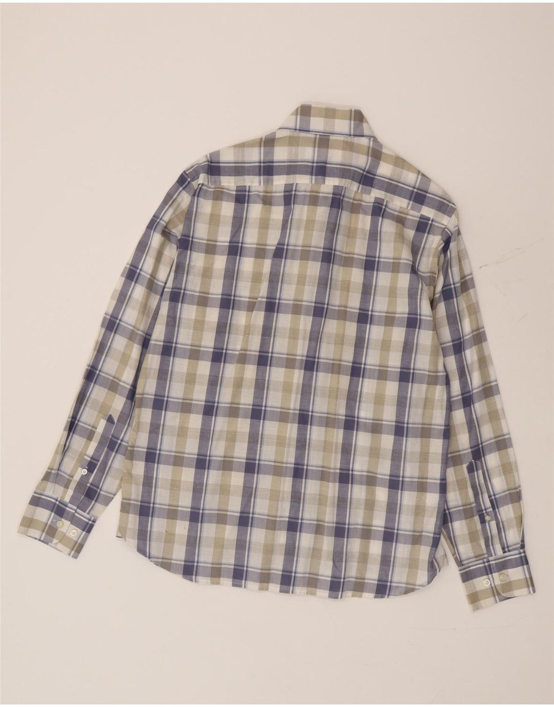 Marks & Spencer Mens Blue Harbour Shirt Medium Multicoloured Check Cotton