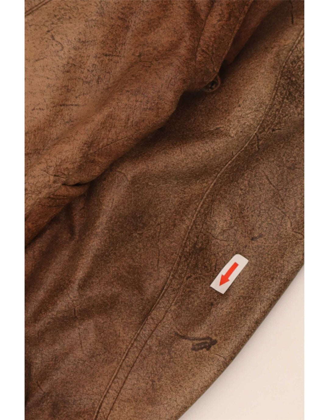 Trapper Mens Leather Jacket IT 46 Small Brown