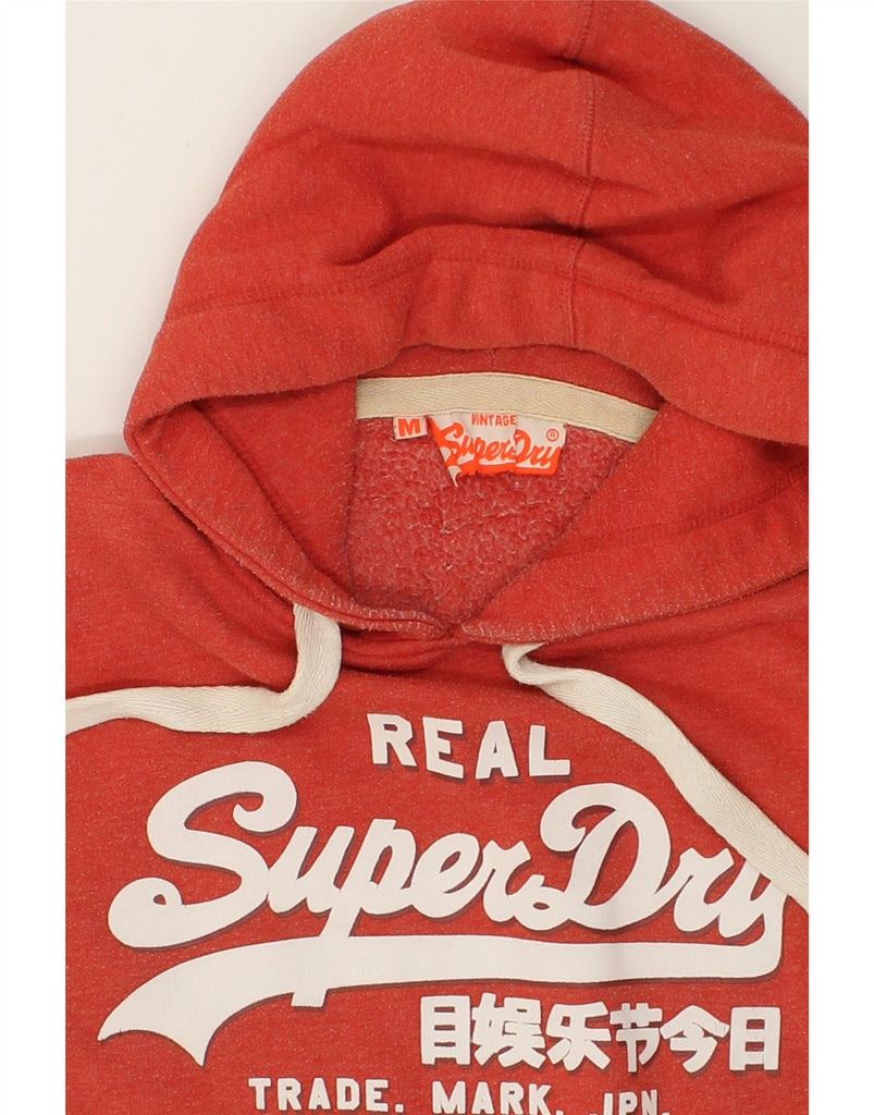 SUPERDRY Mens Real Graphic Hoodie Jumper Medium Orange Cotton | Vintage Superdry | Thrift | Second-Hand Superdry | Used Clothing | Messina Hembry 