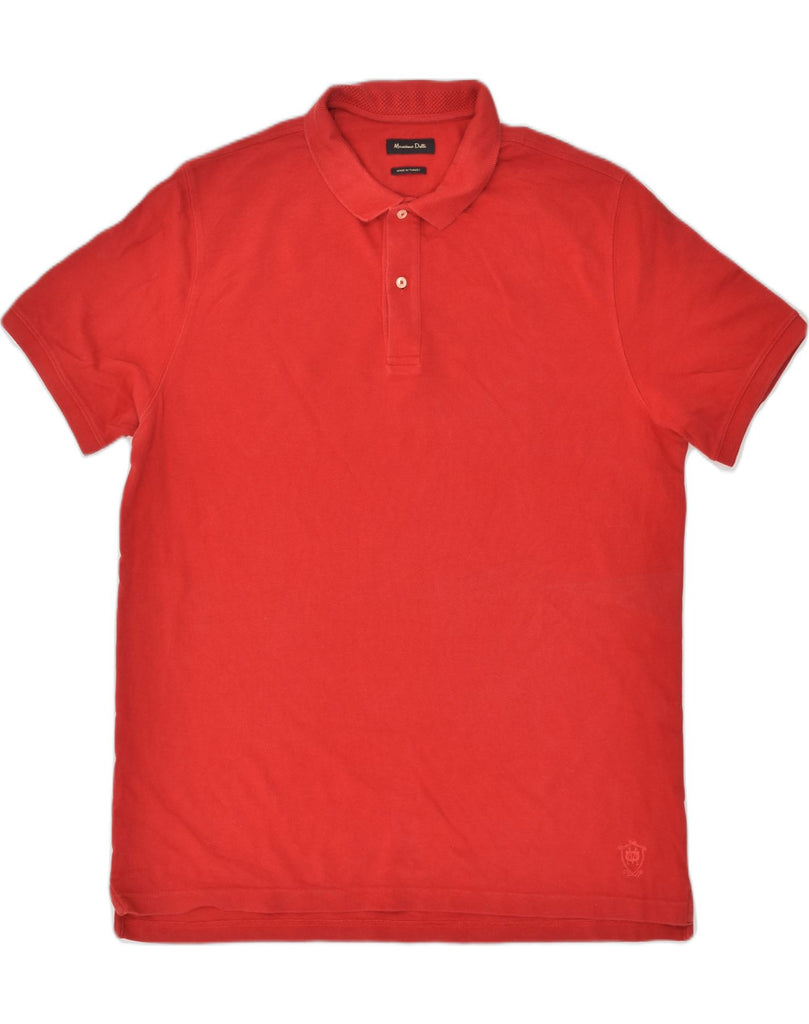 MASSIMO DUTTI Mens Polo Shirt 2XL Red Cotton | Vintage Massimo Dutti | Thrift | Second-Hand Massimo Dutti | Used Clothing | Messina Hembry 