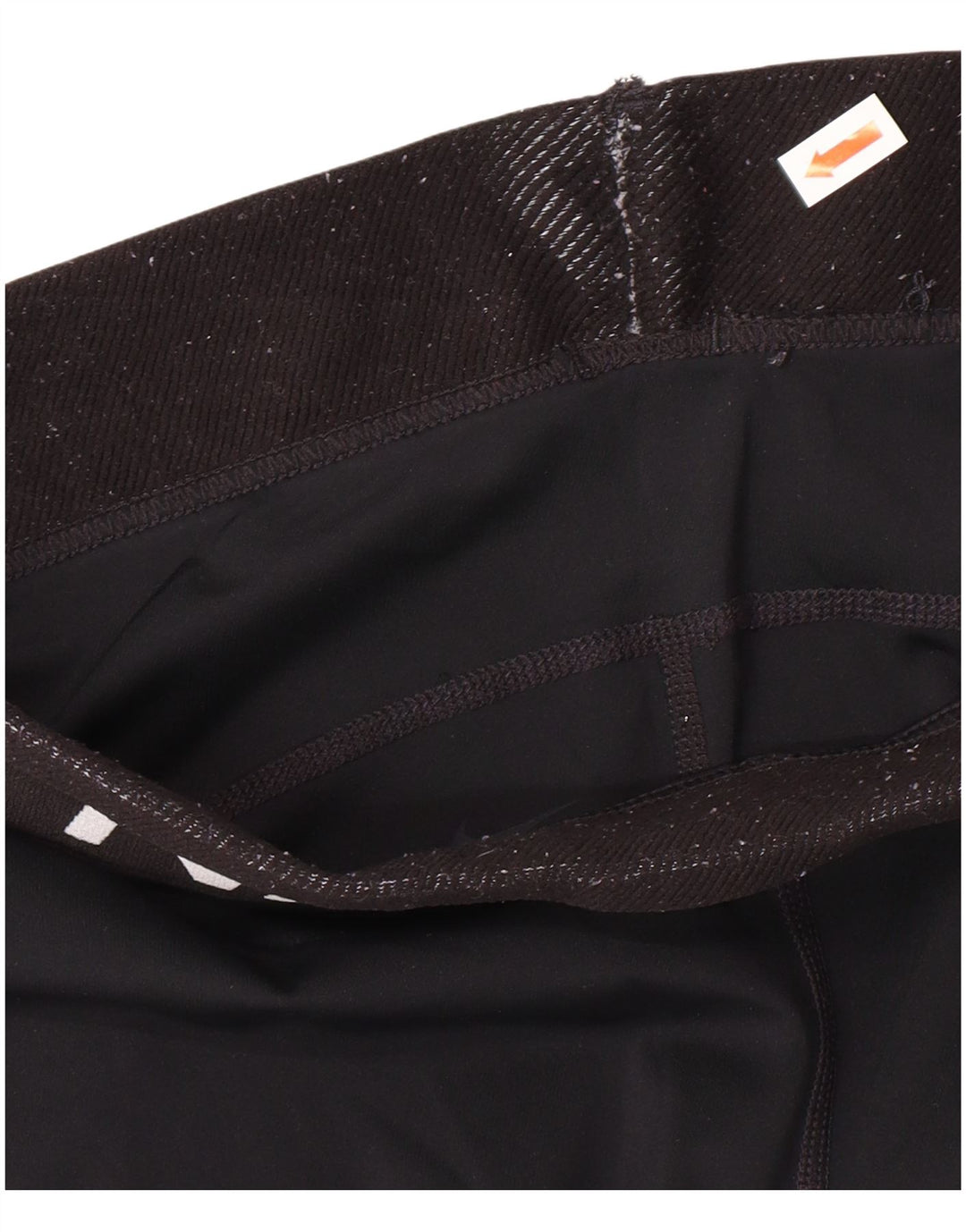 Nike Womens Dri Fit Graphic Leggings UK 12 Medium Black Polyester Sports