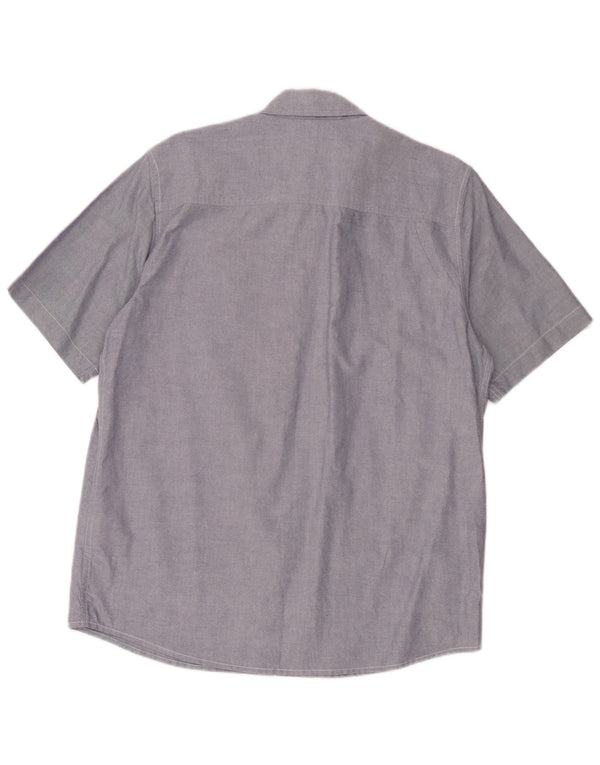 Carhartt Mens Short Sleeve Shirt XL Blue Floral Cotton