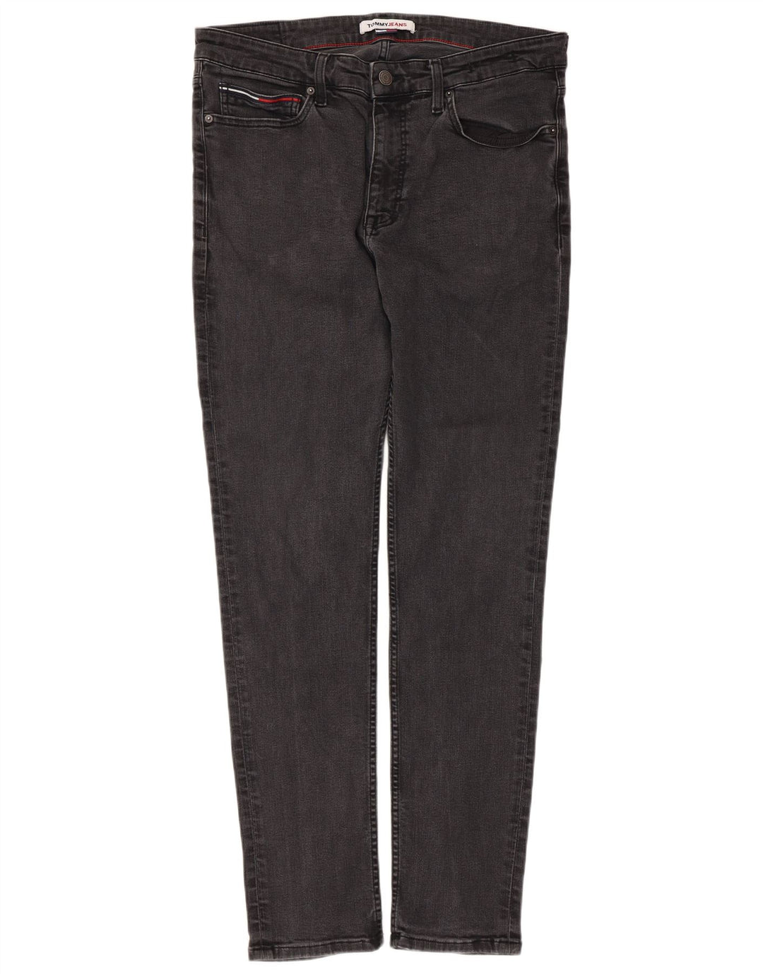 Tommy Hilfiger Mens Slim Jeans W36 L30 Black Cotton