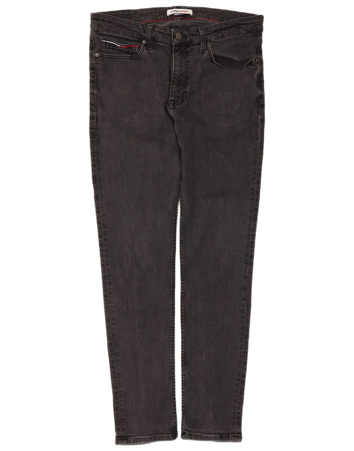 Tommy Hilfiger Mens Slim Jeans W36 L30 Black Cotton