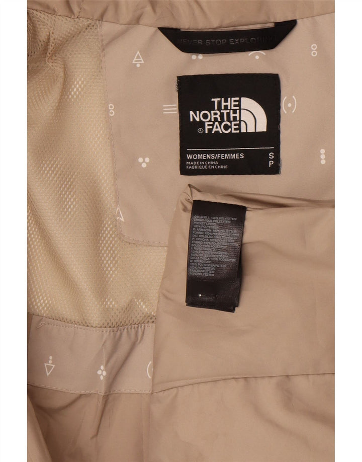 The North Face Womens Graphic Hooded Rain Jacket UK 10 Small Beige