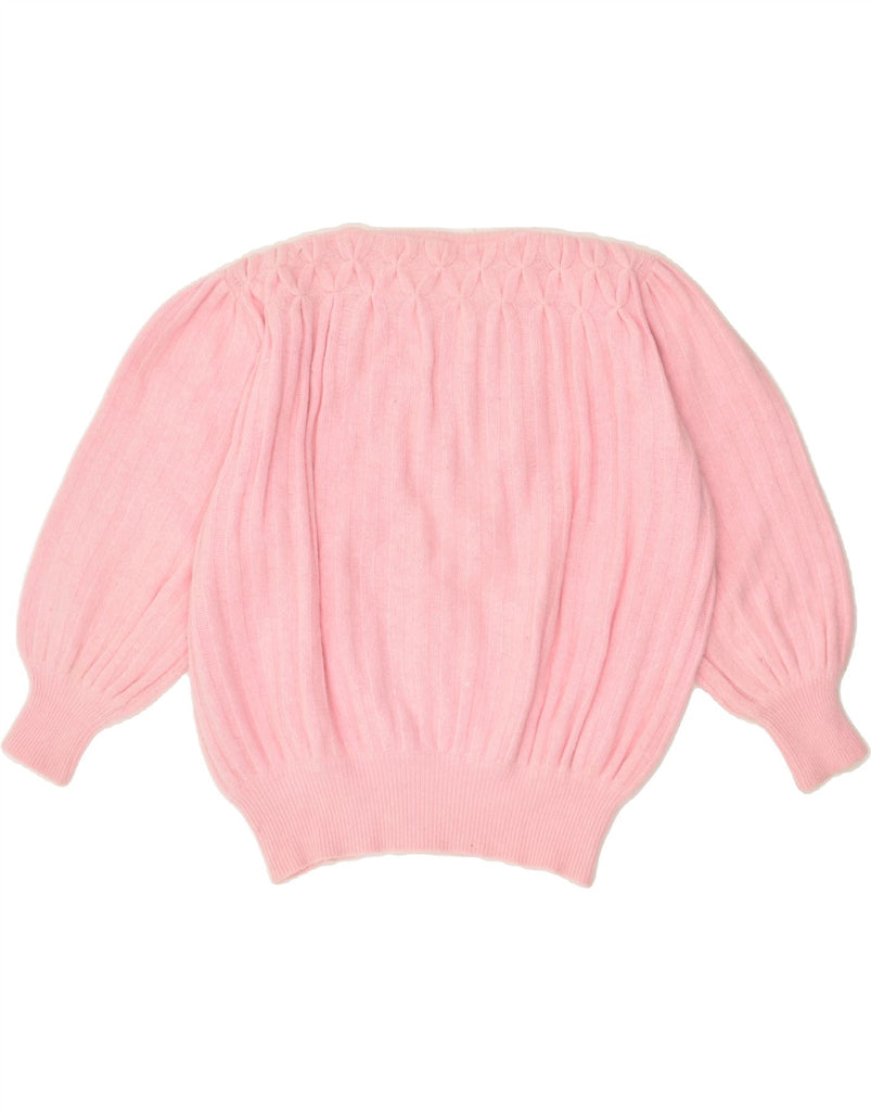 VINTAGE Womens Crew Neck Jumper Sweater UK 14 Medium Pink | Vintage Vintage | Thrift | Second-Hand Vintage | Used Clothing | Messina Hembry 