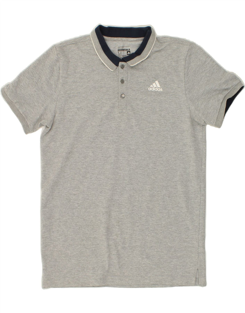ADIDAS Mens Polo Shirt Medium Grey Cotton Vintage Adidas and Second-Hand Adidas from Messina Hembry 