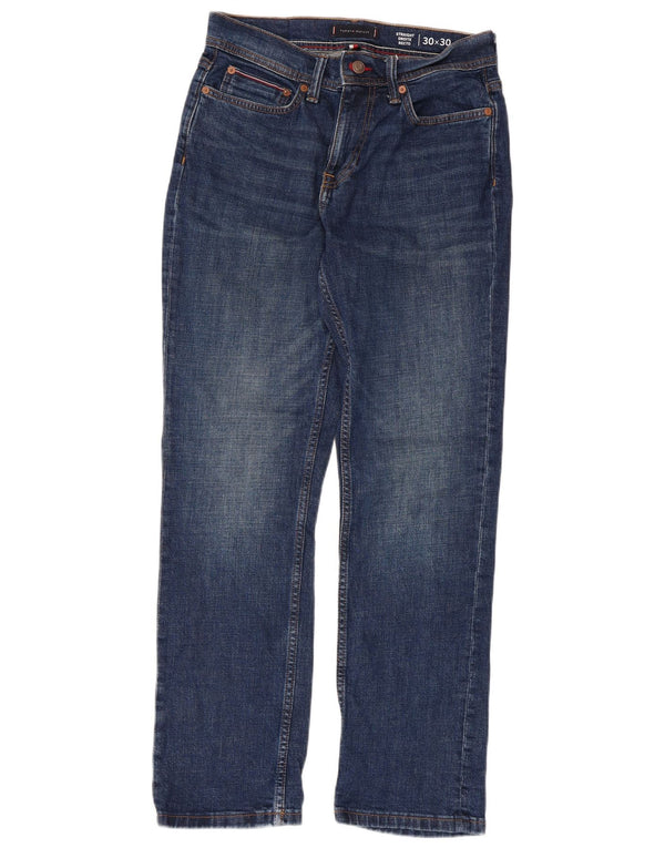 Tommy Hilfiger Mens Droite Straight Jeans W30 L30 Blue Cotton