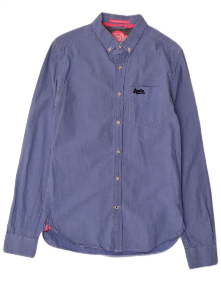 Superdry Mens Shirt Small Blue Cotton