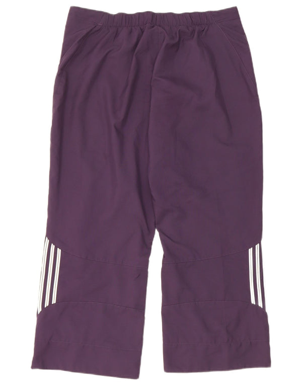 Adidas Womens Capri Trousers UK 12 Medium W28 L21 Purple Polyester