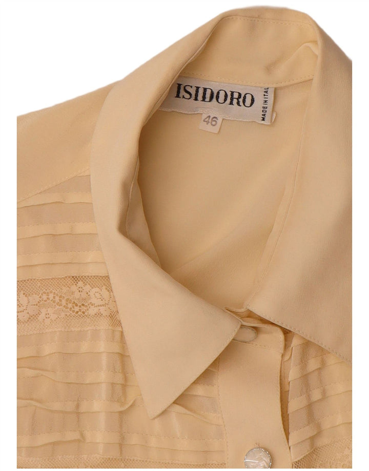 Vintage Womens Shirt Blouse IT 46 Large Beige