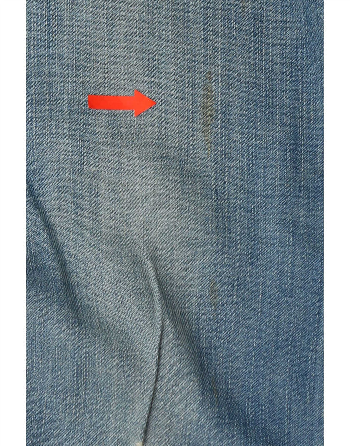 Zara Womens Distressed Straight Jeans EU 40 Medium W30 L29 Blue Cotton