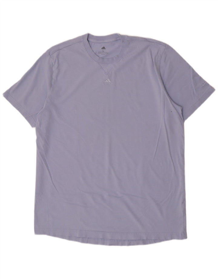Adidas Mens T-Shirt Top Large Purple Cotton