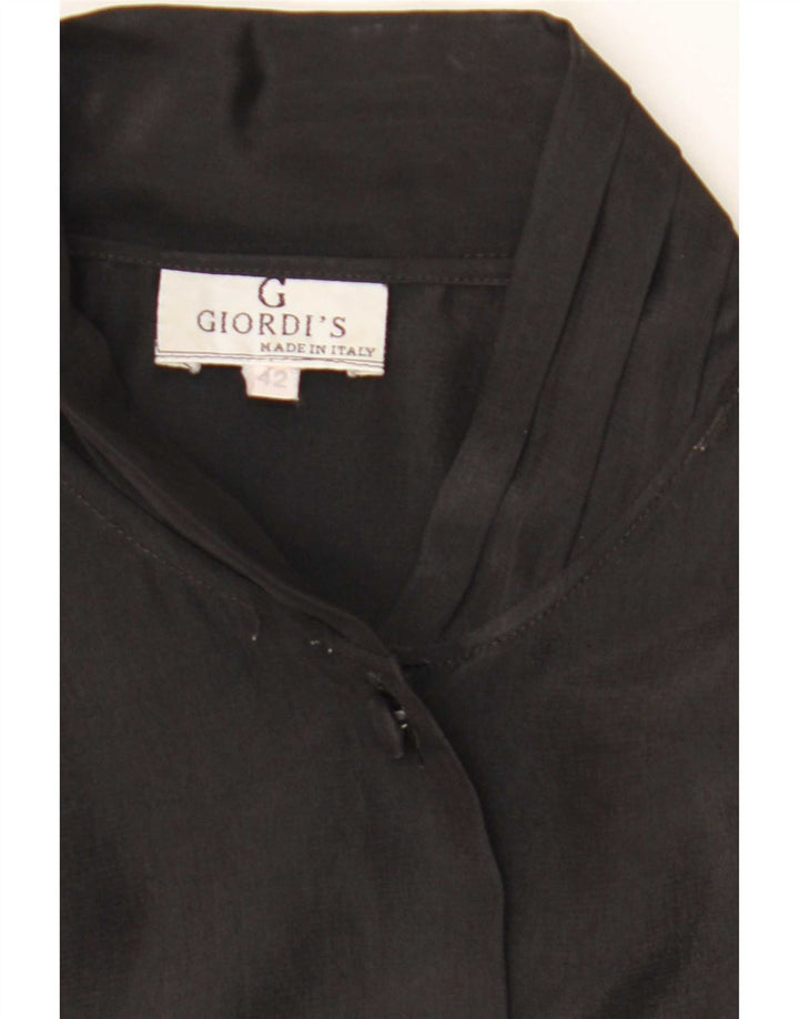 Giordi's Womens Shirt Blouse IT 42 Medium Black