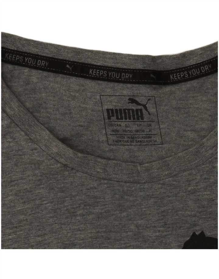Puma Mens Graphic T-Shirt Top Medium Grey