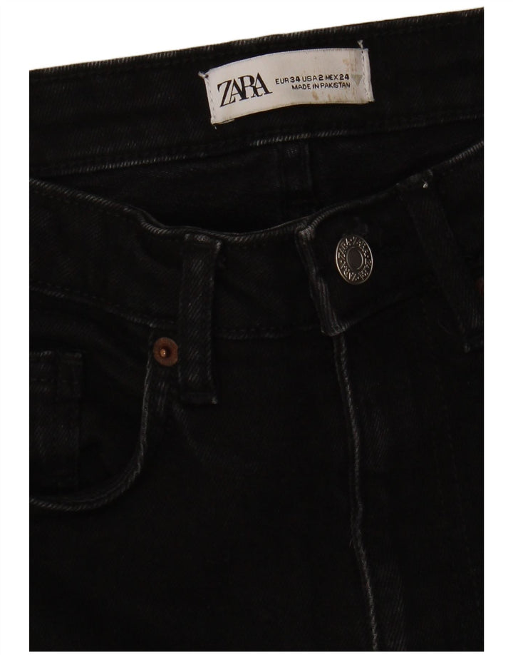 Zara Womens Bootcut Jeans EU 34 2XS W24 L26 Black