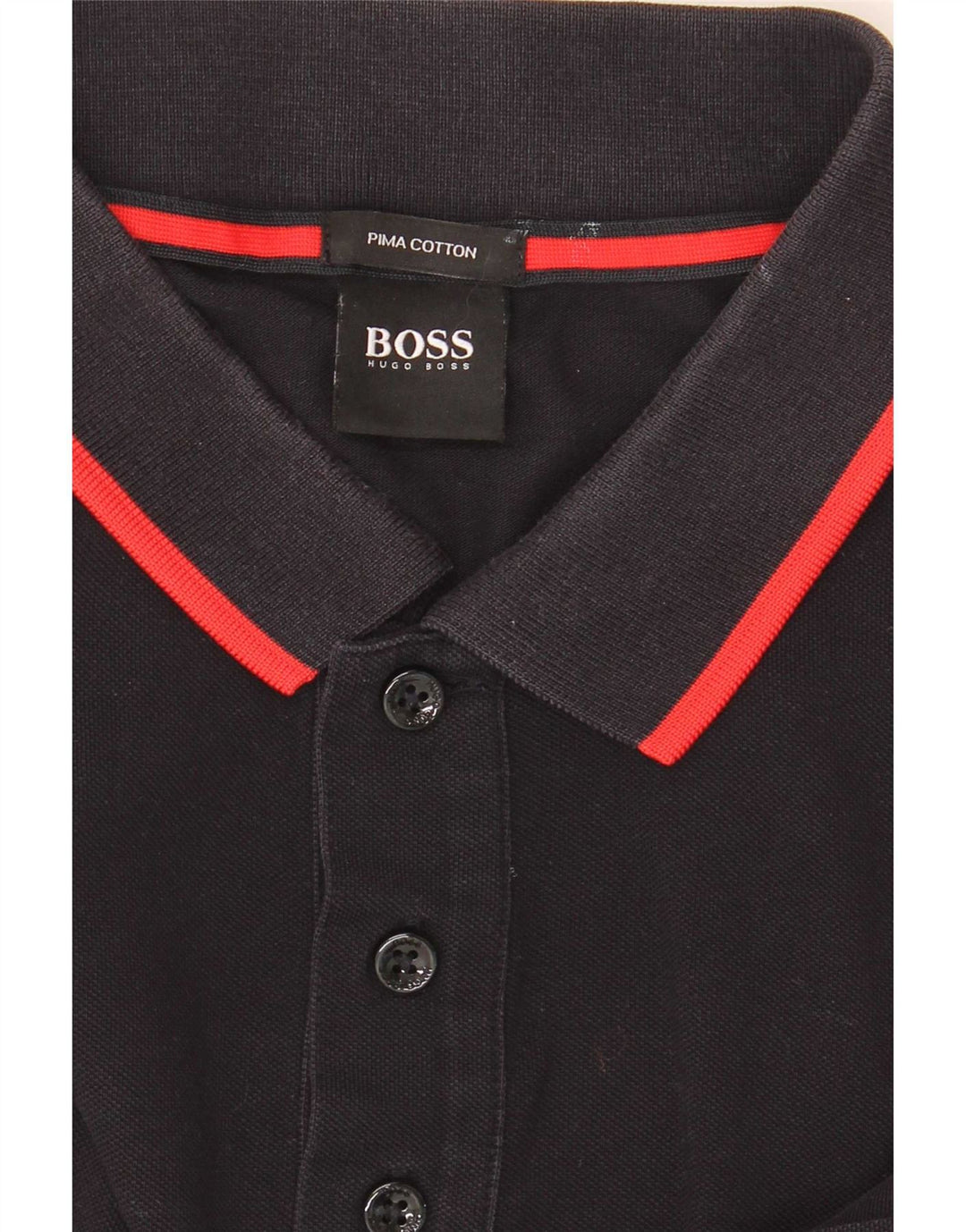 Hugo Boss Mens Polo Shirt XL Black Cotton