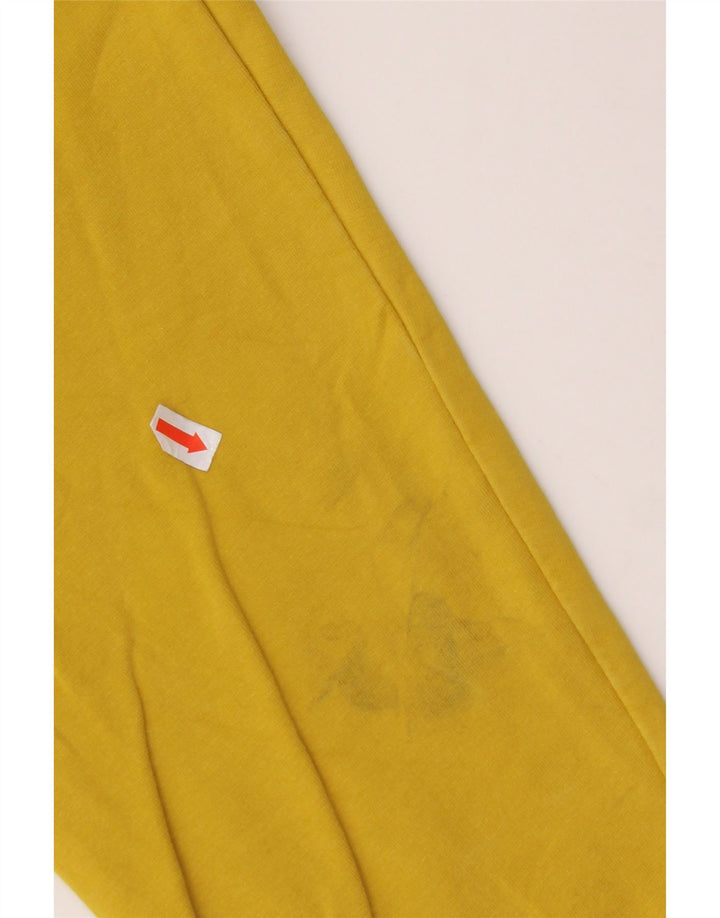 CAT Boys Graphic Sweatshirt Jumper 13-14 Years Yellow Colourblock Cotton