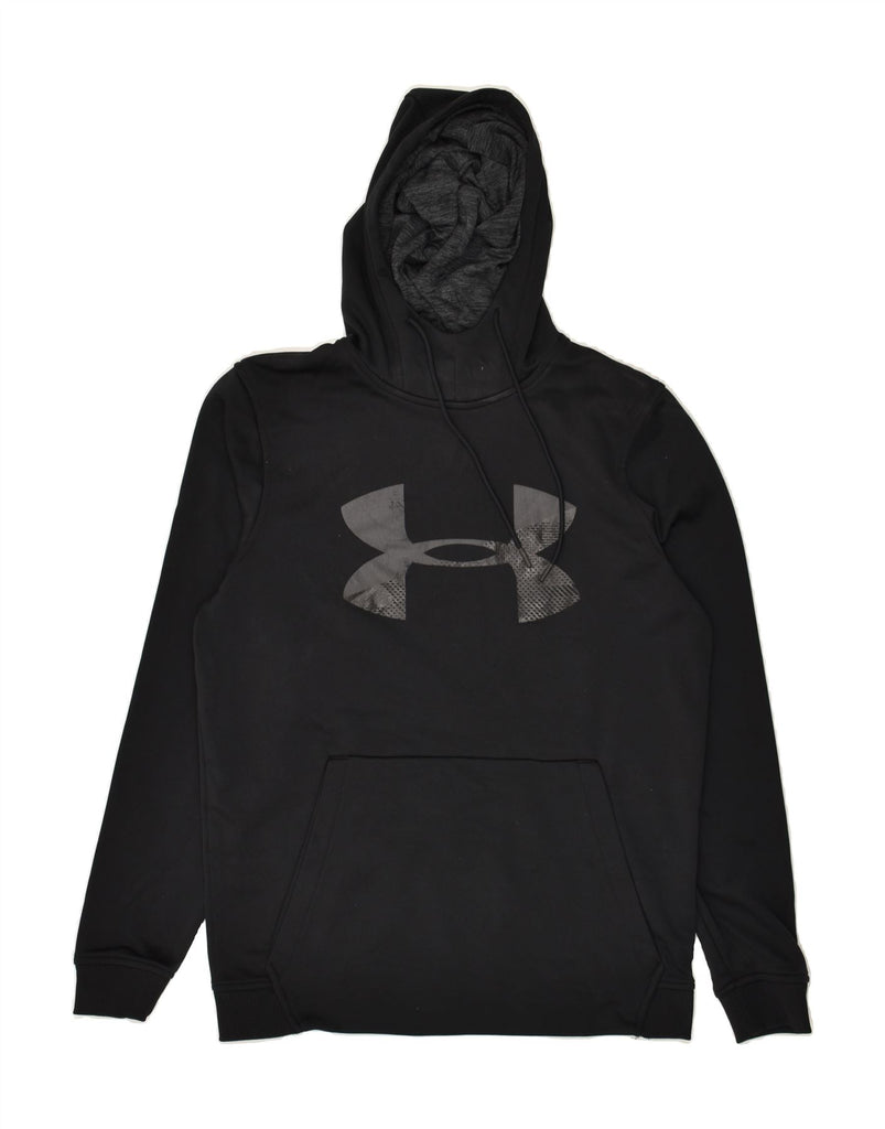 UNDER ARMOUR Mens Graphic Hoodie Jumper Small Black | Vintage Under Armour | Thrift | Second-Hand Under Armour | Used Clothing | Messina Hembry 