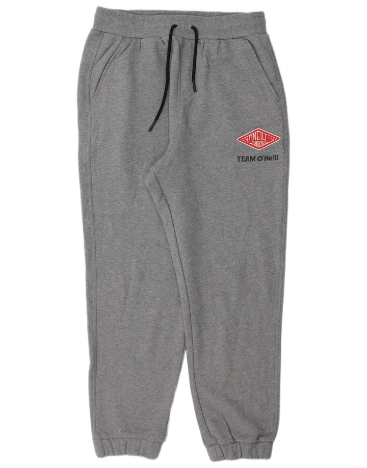 O'Neill Mens Graphic Tracksuit Trousers Joggers Large  Grey Cotton