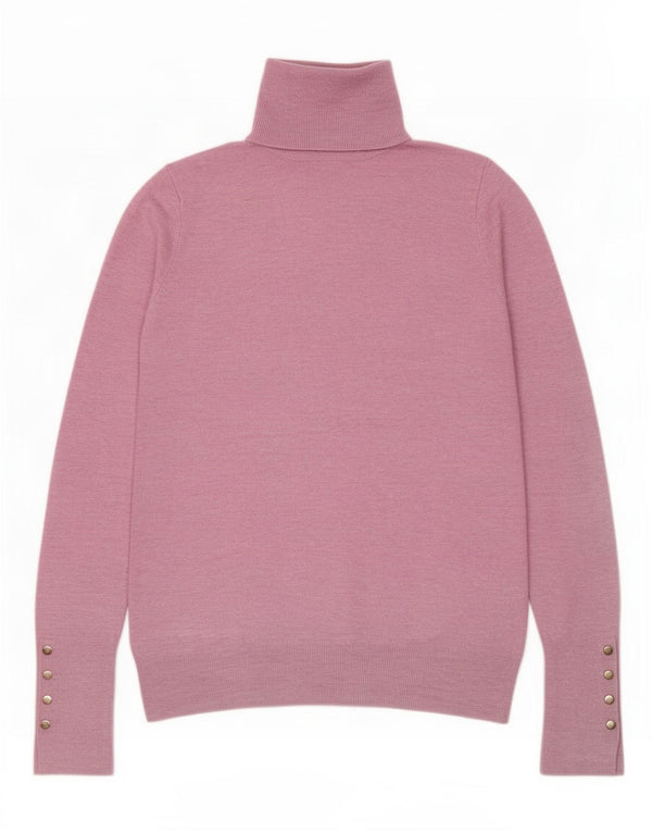 Zara Womens Roll Neck Jumper Sweater UK 10 Small Pink