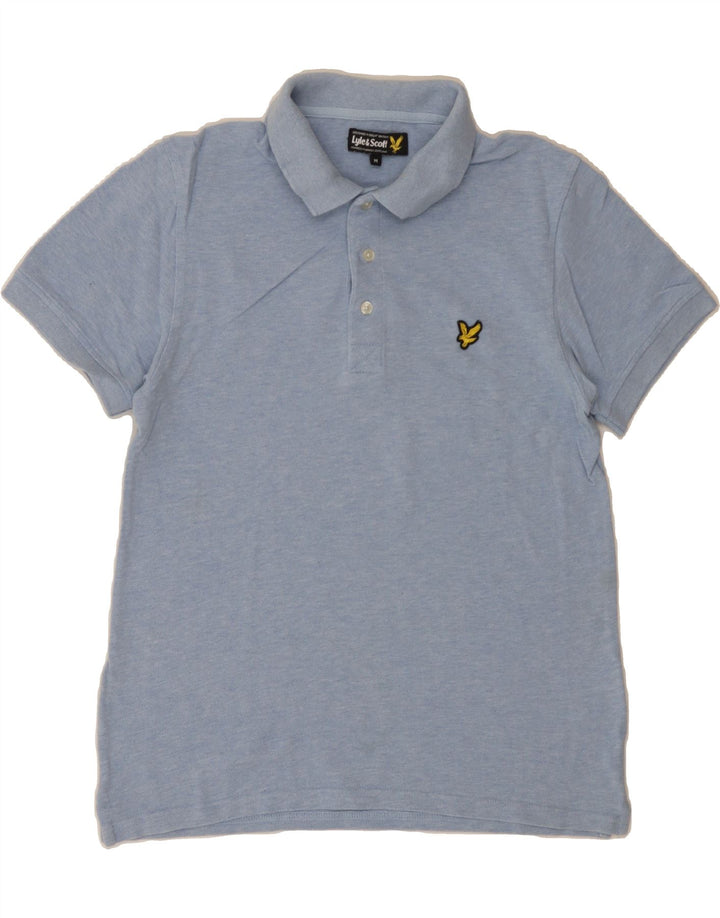 LYLE & SCOTT Mens Polo Shirt Medium Blue Cotton Vintage Lyle & Scott and Second-Hand Lyle & Scott from Messina Hembry 
