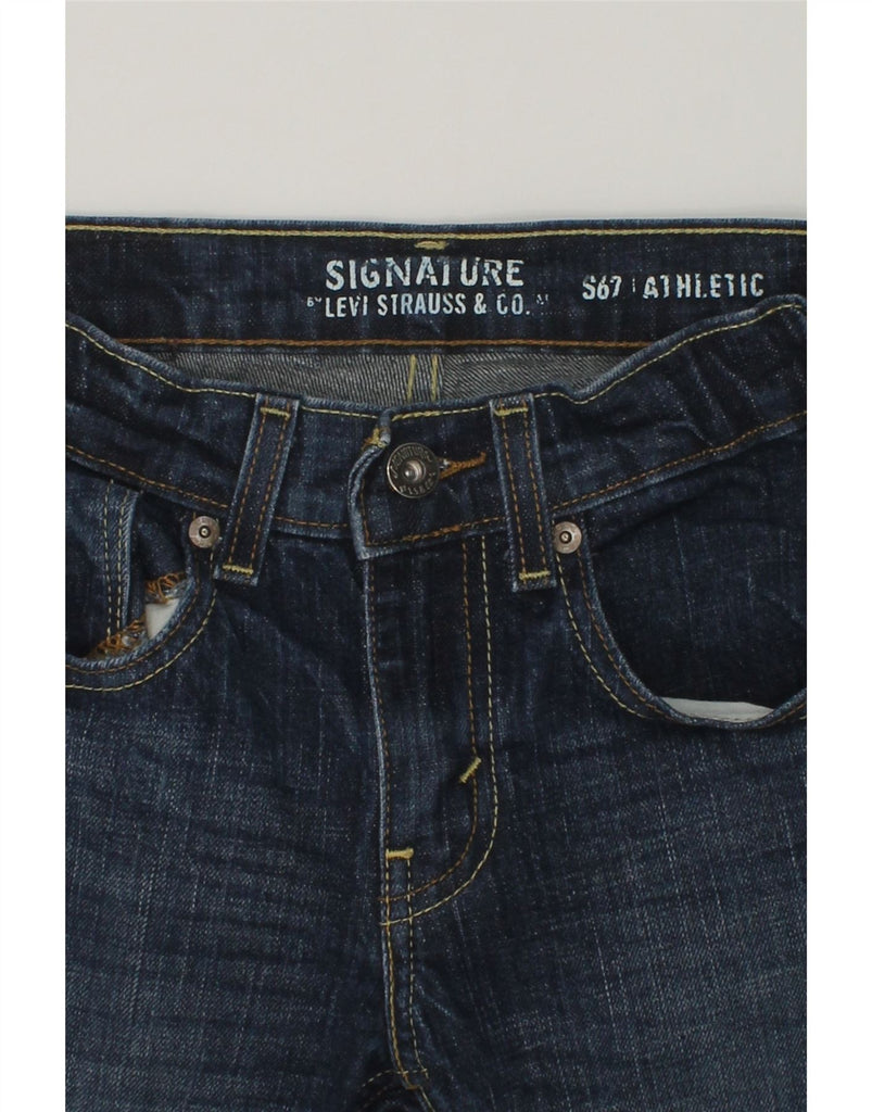 SIGNATURE BY LEVI'S Boys Straight Jeans 9-10 Years W26 L24 Navy Blue | Vintage Signature By Levi's | Thrift | Second-Hand Signature By Levi's | Used Clothing | Messina Hembry 