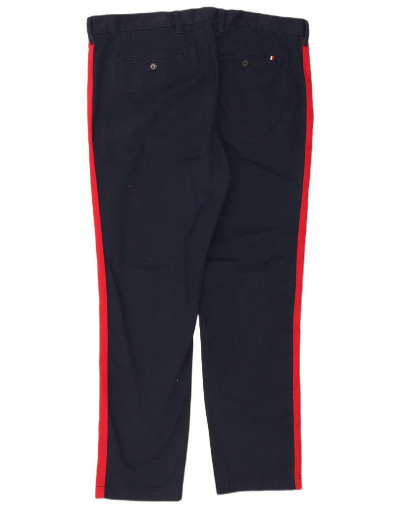 TOMMY HILFIGER Mens Slim Fit Chino Trousers W36 L30 Navy Blue Colourblock Vintage Tommy Hilfiger and Second-Hand Tommy Hilfiger from Messina Hembry 