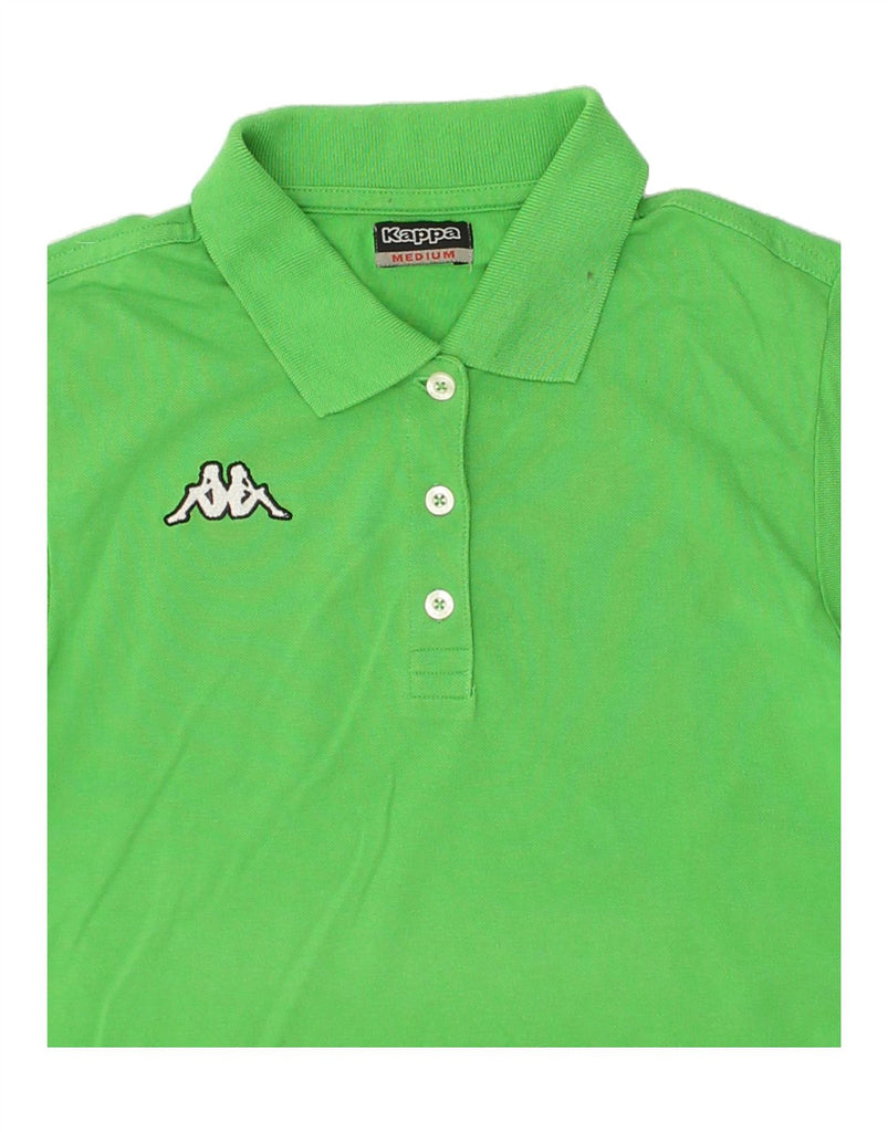 KAPPA Womens Polo Shirt UK 12 Medium Green Cotton | Vintage Kappa | Thrift | Second-Hand Kappa | Used Clothing | Messina Hembry 